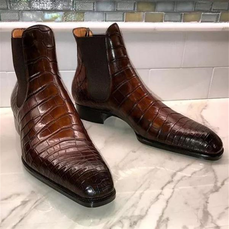 Men Shoes Red Bottom - New Brown Chelsea Boots for Men