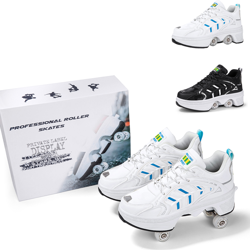 4 Wheels Retractable Roller Sk - đánh giá và giá Men Shoes Sneakers