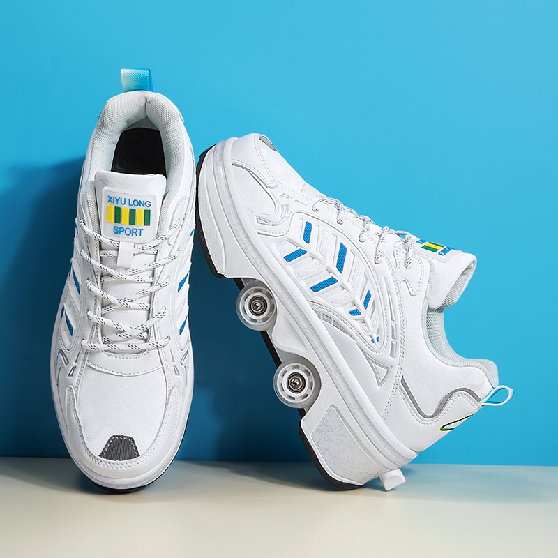 4 Wheels Retractable Roller Sk - đánh giá và giá Men Shoes Sneakers