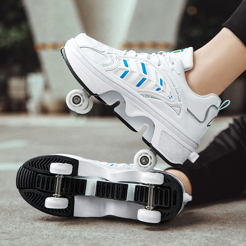 4 Wheels Retractable Roller Sk - đánh giá và giá Men Shoes Sneakers