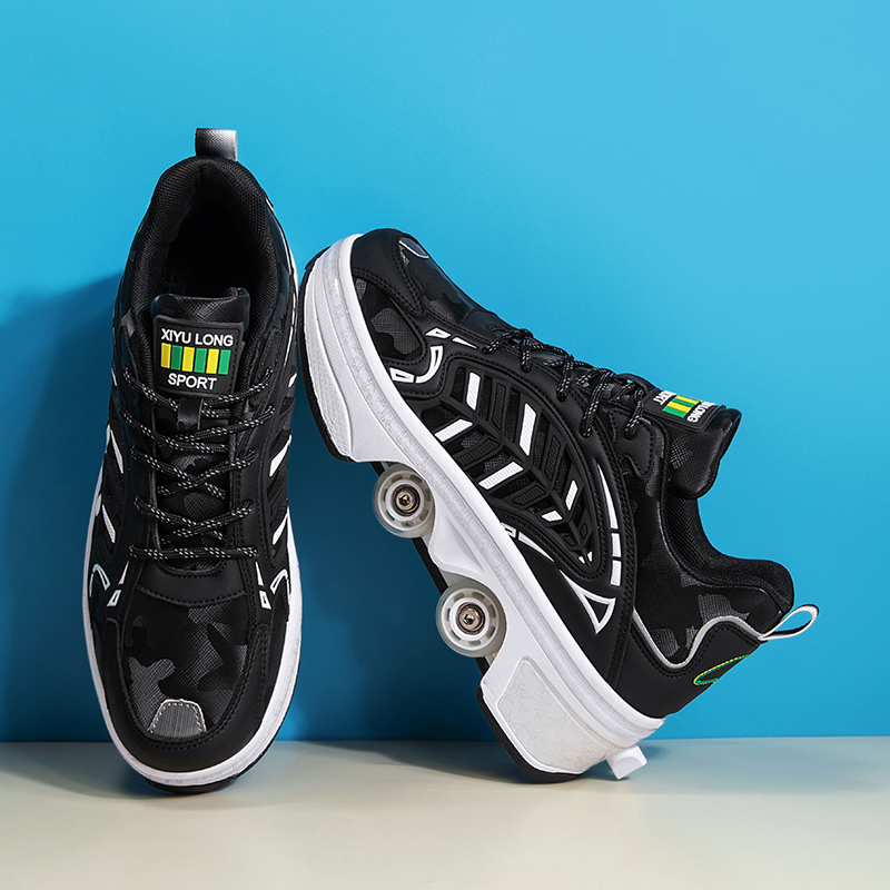 4 Wheels Retractable Roller Sk - đánh giá và giá Men Shoes Sneakers