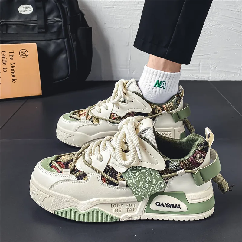 Spring and summer thick-soled  - đánh giá và giá Men Shoes Size 46