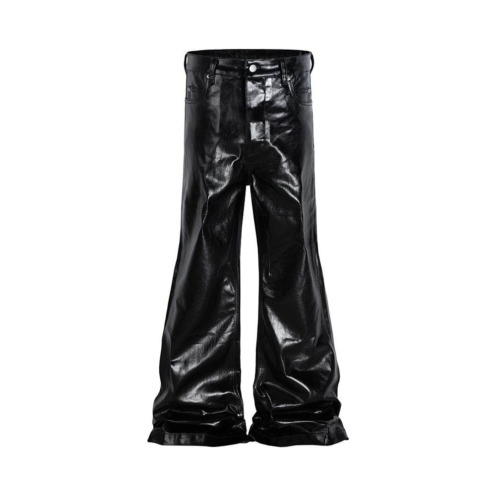 High Street Wide Leg Glossy Pu - đánh giá và giá Men Shoes Jeans