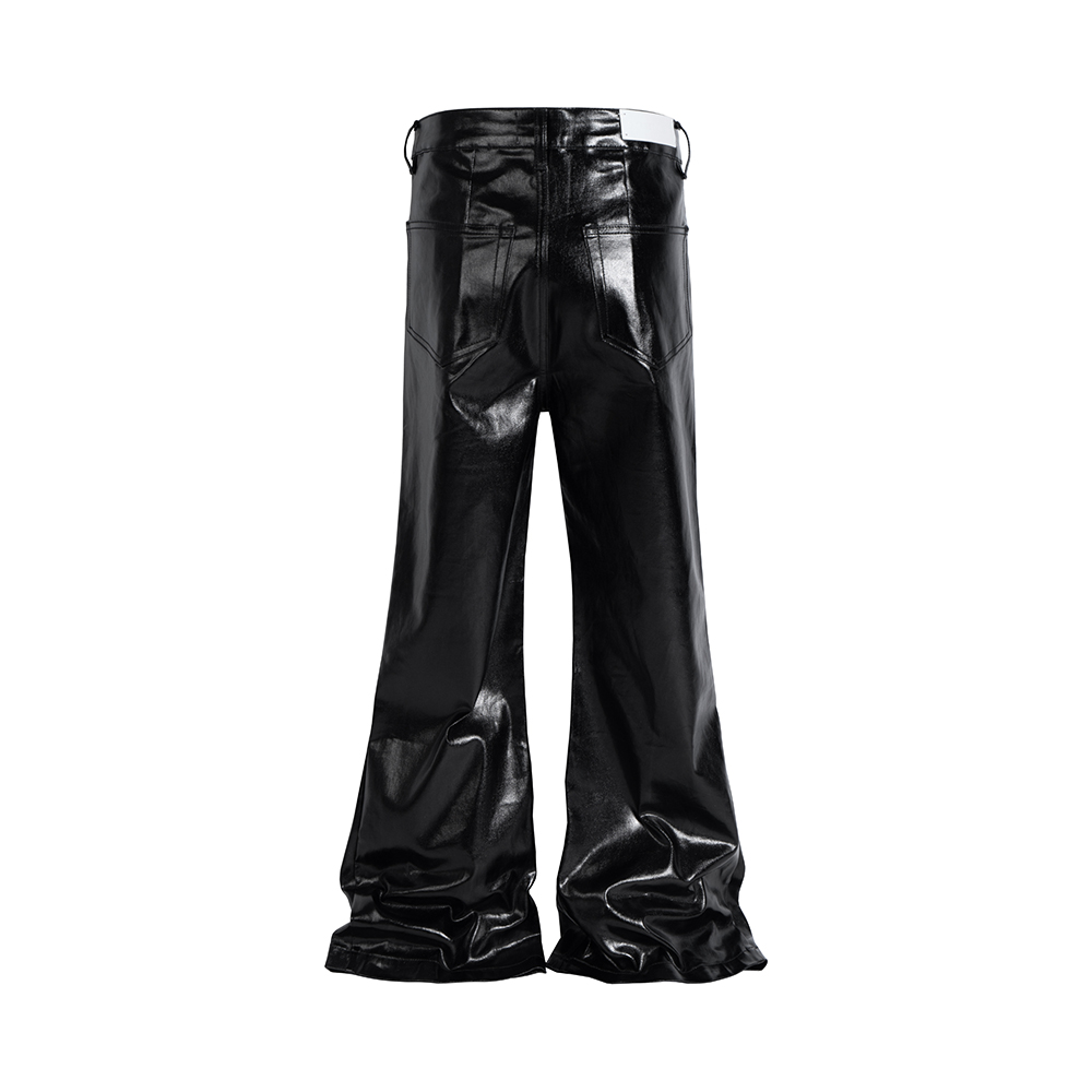 High Street Wide Leg Glossy Pu - đánh giá và giá Men Shoes Jeans