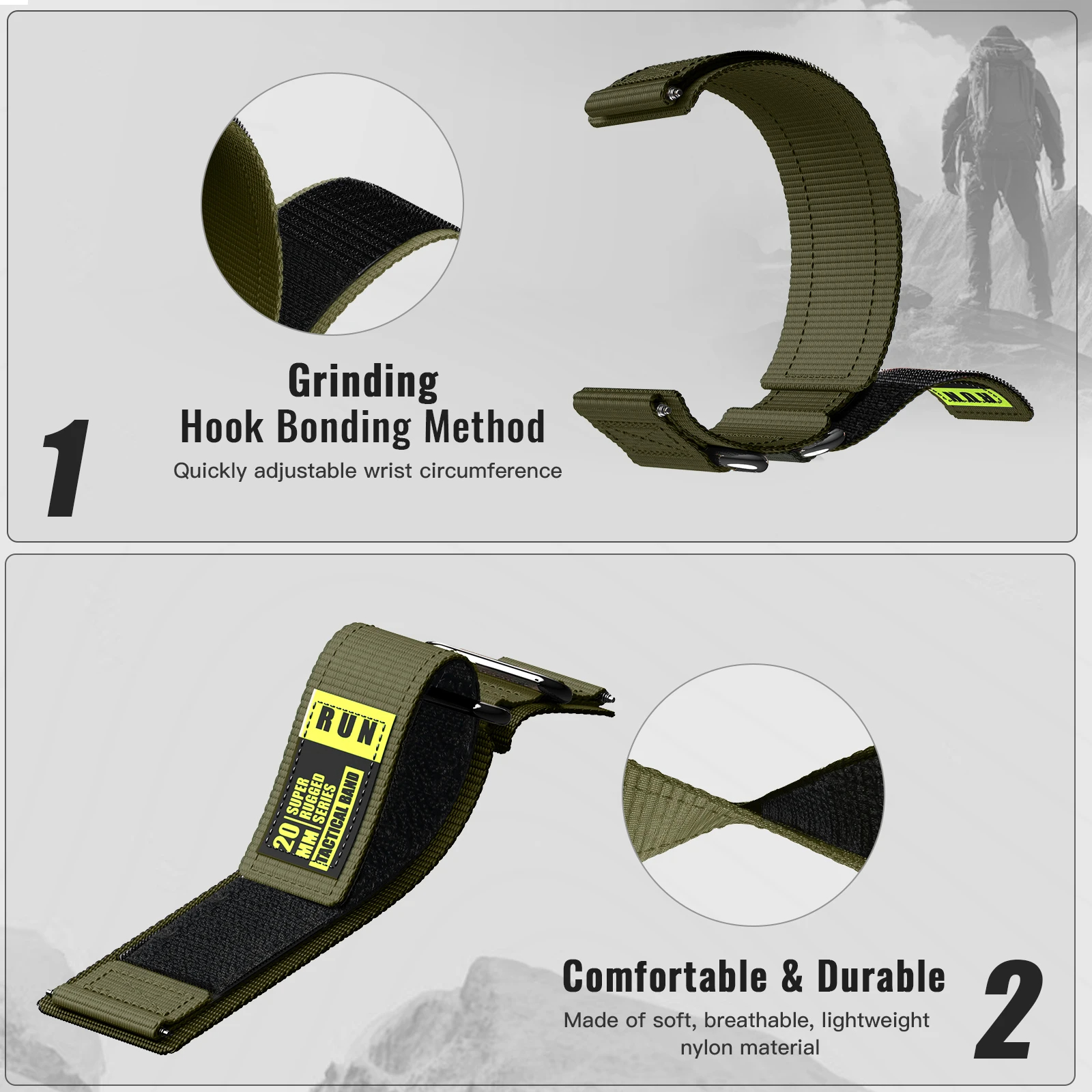 22mm Watch Strap for Garmin Vi - đánh giá và giá Velcro Strap Sandal