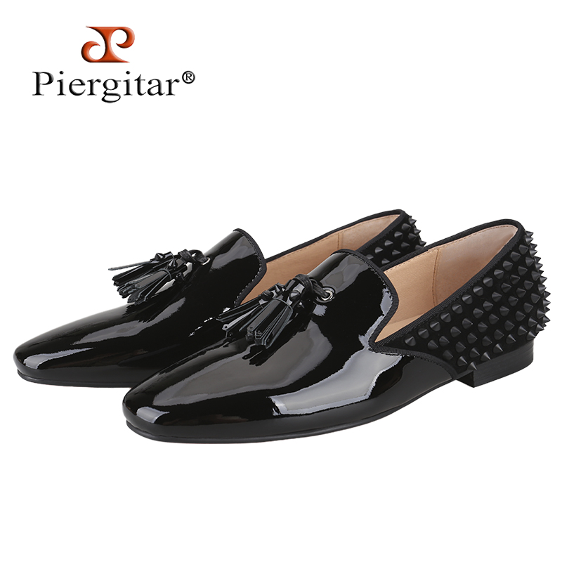 Piergitar Black Patent Leather - đánh giá và giá Men Shoes Red Tape