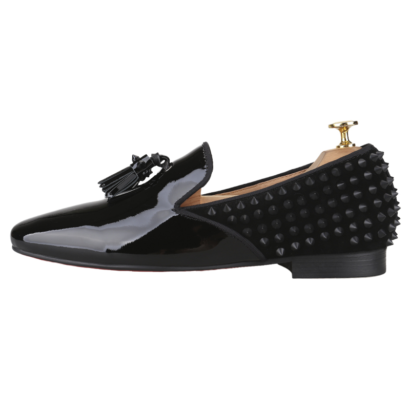 Piergitar Black Patent Leather - đánh giá và giá Men Shoes Red Tape