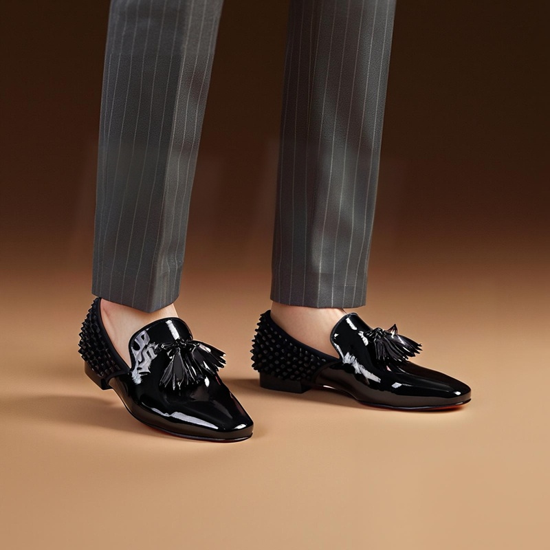 Piergitar Black Patent Leather - đánh giá và giá Men Shoes Red Tape