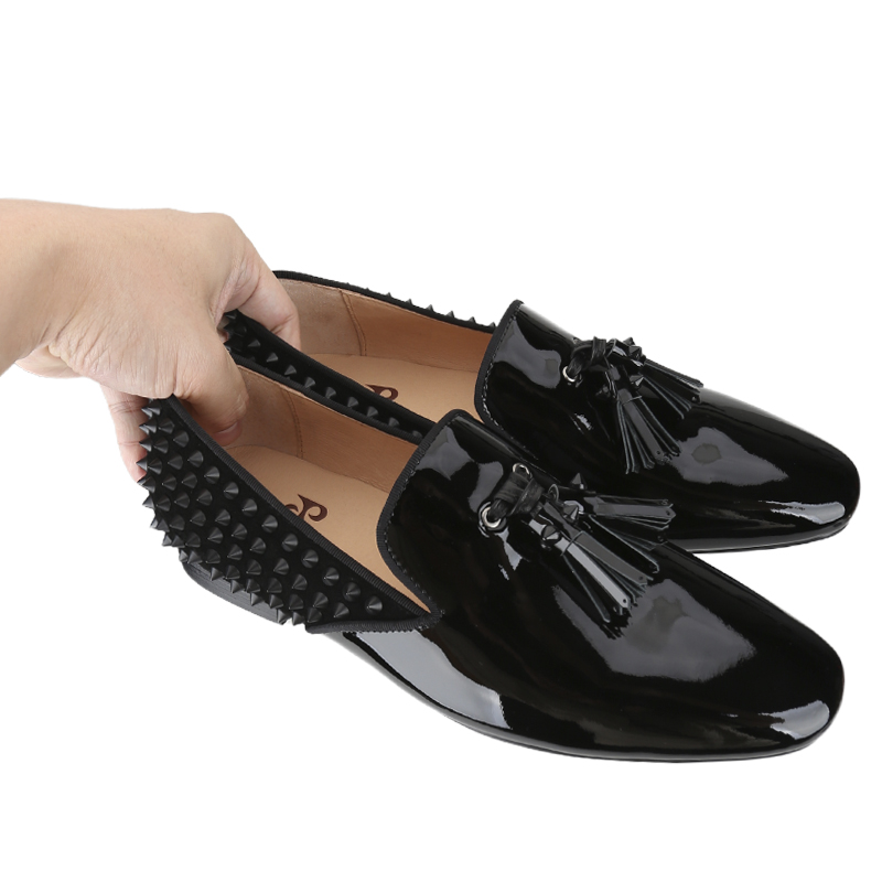 Piergitar Black Patent Leather - đánh giá và giá Men Shoes Red Tape