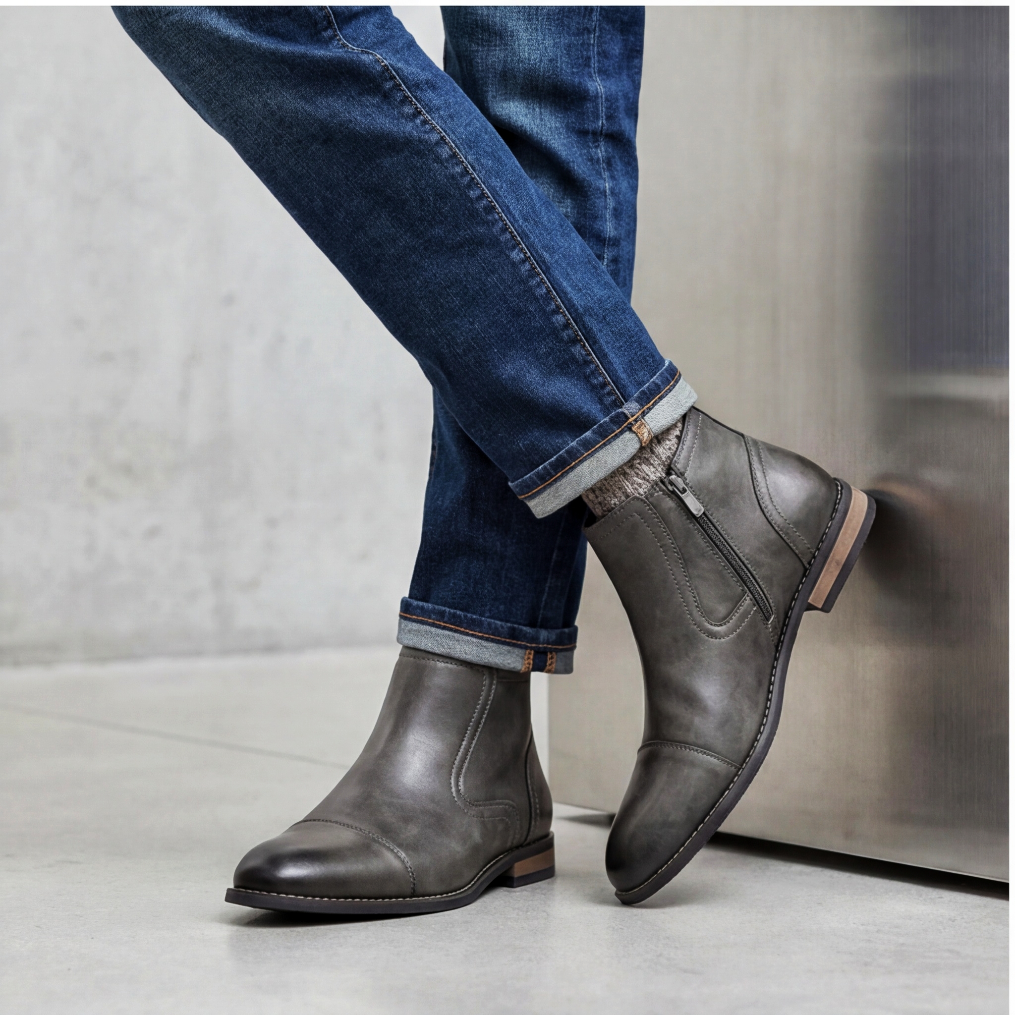 Boots Men Comfortable Fashion  - đánh giá và giá Men Shoes Red Bottom