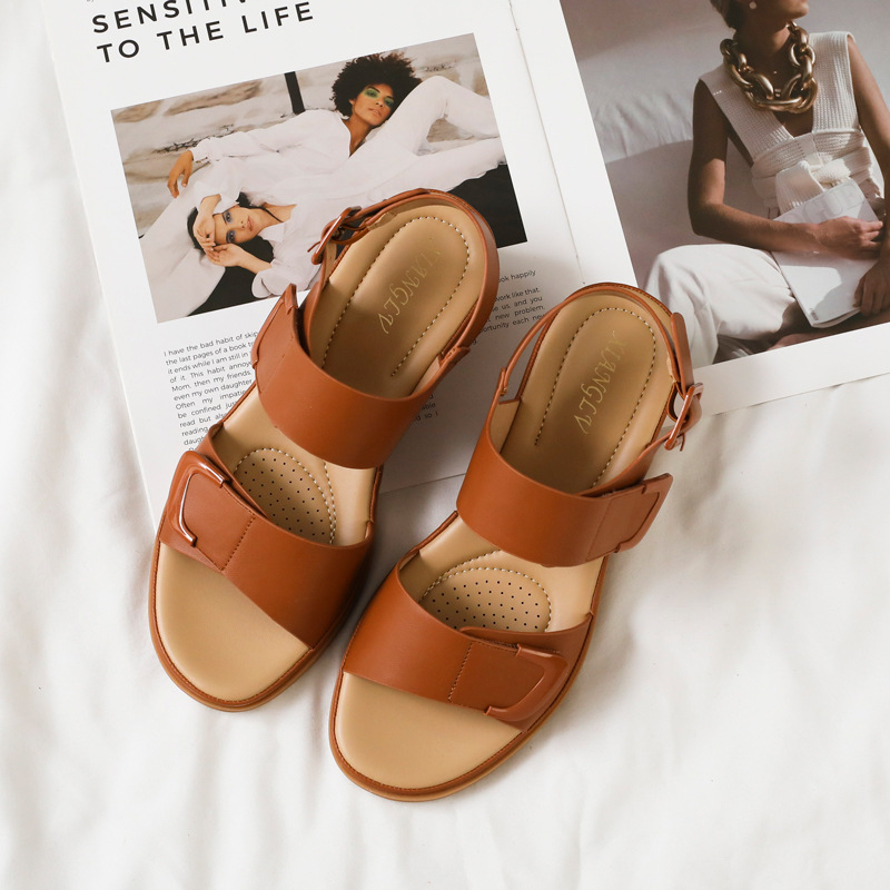 Summer new style one-strap wed - đánh giá và giá Velcro Strap Sandal