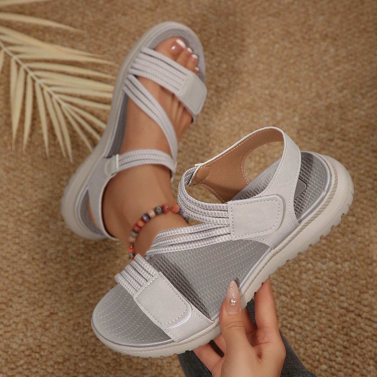 New 2026 Women's Summer Stitch - đánh giá và giá Velcro Strap Sandal