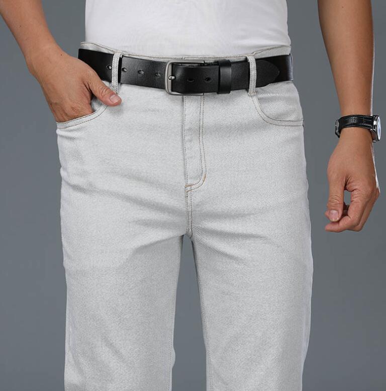 Men's Beige Loose Jeans Fashio - đánh giá và giá Men Shoes Jeans