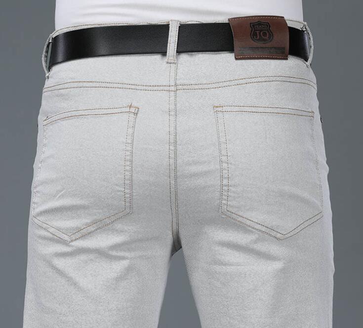 Men's Beige Loose Jeans Fashio - đánh giá và giá Men Shoes Jeans