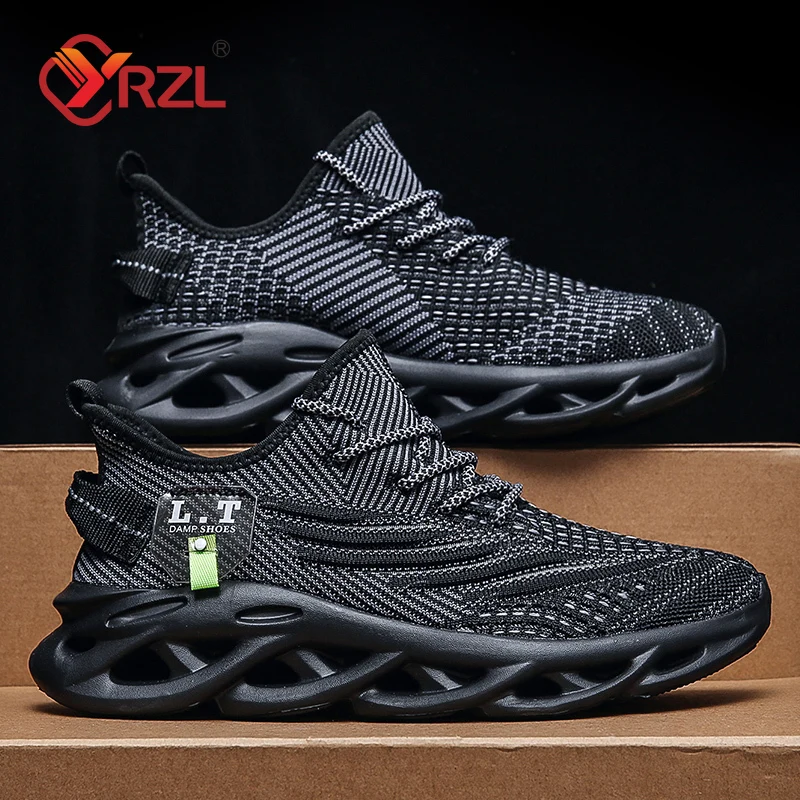 YRZL Men Sports Running Black  - đánh giá và giá Men Shoes Size 46