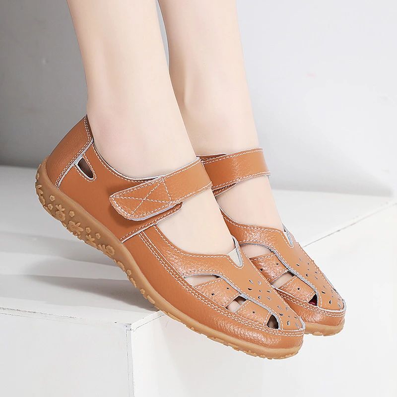 Genuine Leather Sandals Fashio - đánh giá và giá Velcro Strap Sandal