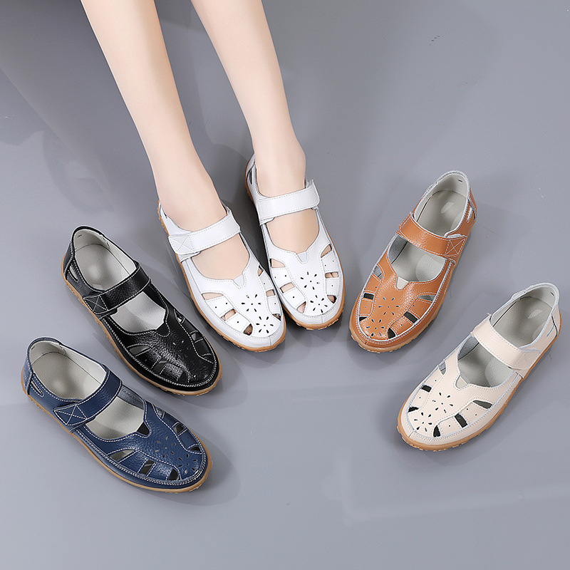 Genuine Leather Sandals Fashio - đánh giá và giá Velcro Strap Sandal